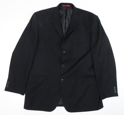 Mens UK Size 46 Burton Regular Black Suit Jacket