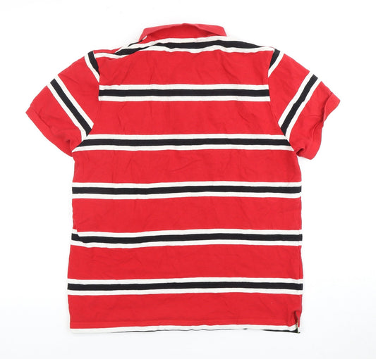 Rugby Originals Red Striped Men's Polo M
