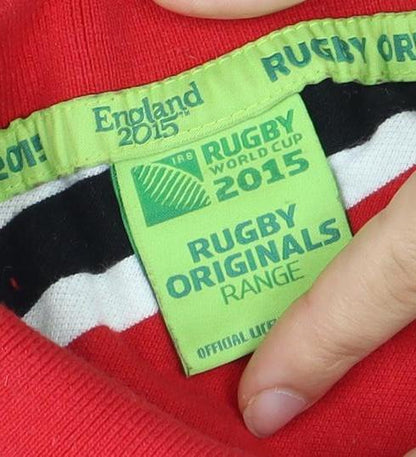 Rugby Originals Red Striped Men's Polo M