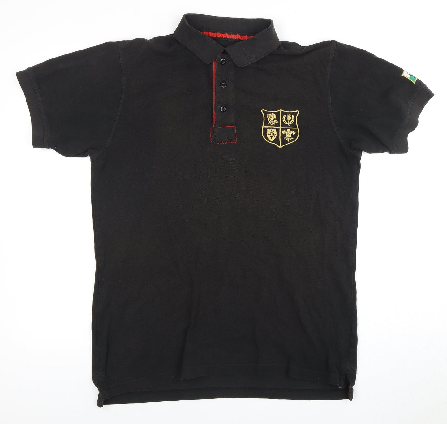 Men's Black Polo Shirt - Short Sleeve, Size S