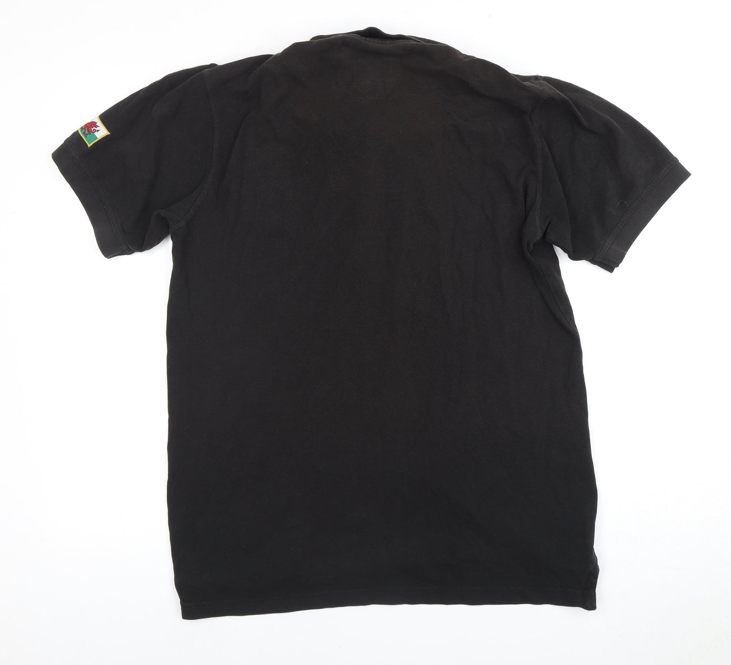 Men's Black Polo Shirt - Short Sleeve, Size S
