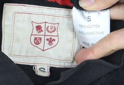 Men's Black Polo Shirt - Short Sleeve, Size S