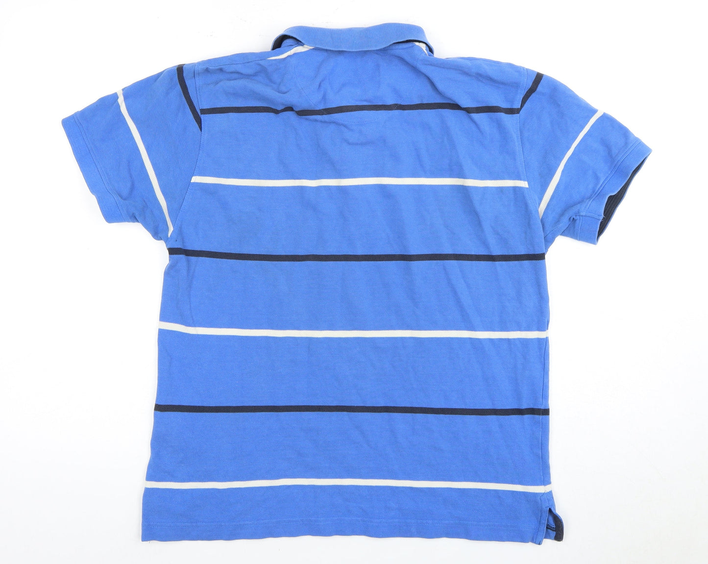 Stone Bay Men's Blue Striped Polo Shirt Size S