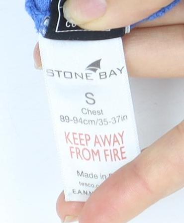 Stone Bay Men's Blue Striped Polo Shirt Size S