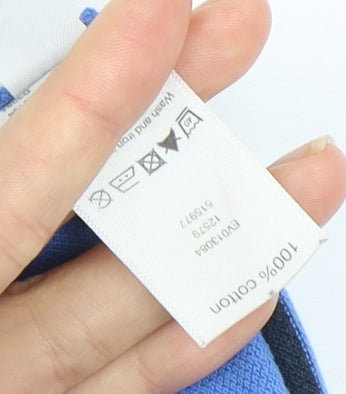 Stone Bay Men's Blue Striped Polo Shirt Size S