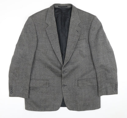 Mens UK Size 40 Vintage Regular Grey Suit Jacket
