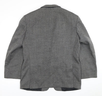 Mens UK Size 40 Vintage Regular Grey Suit Jacket