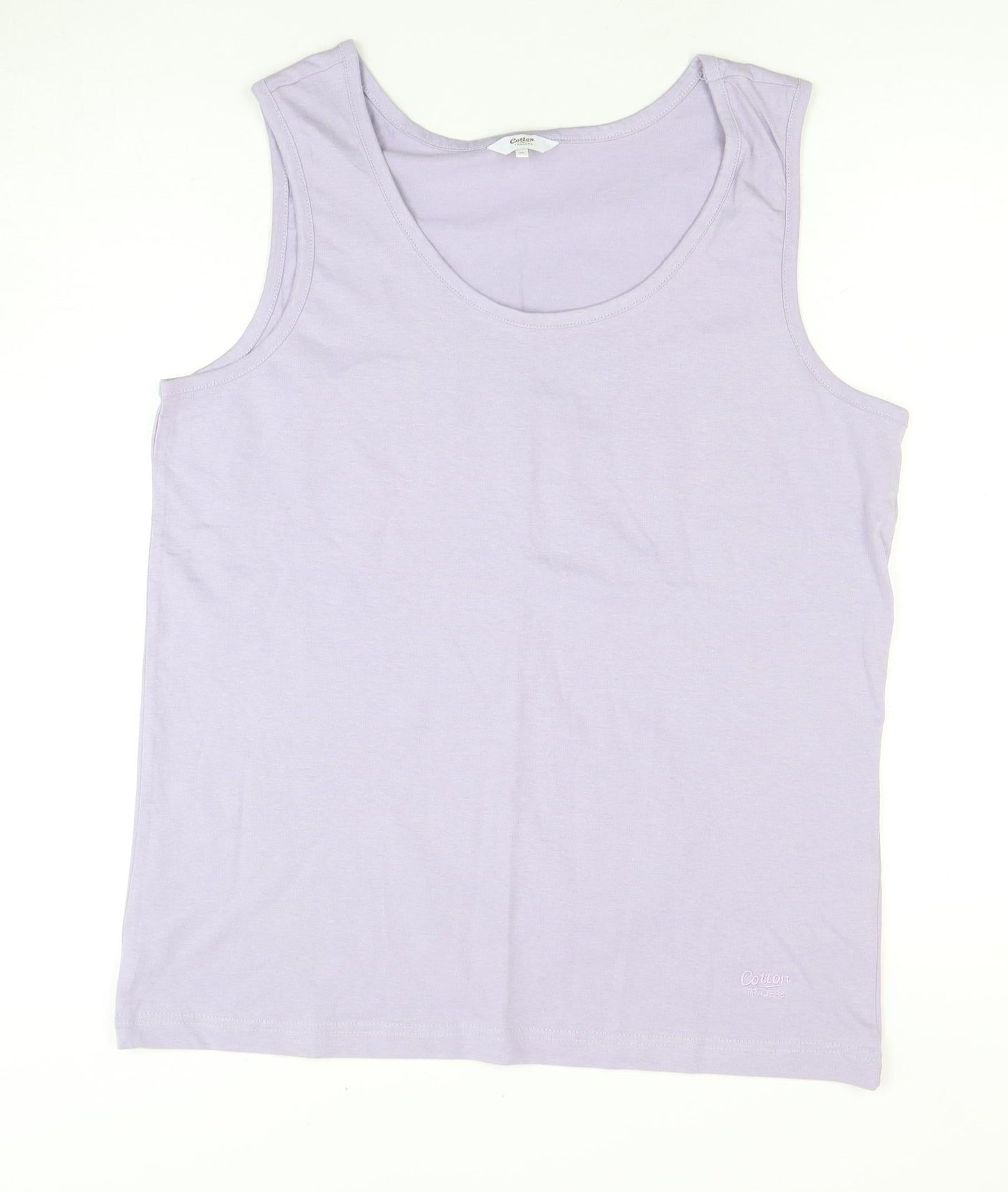 Womens UK Size M Gildan Purple Basic Tank