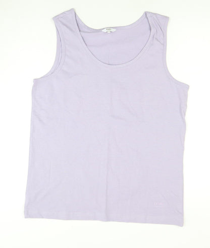Womens UK Size M Gildan Purple Basic Tank