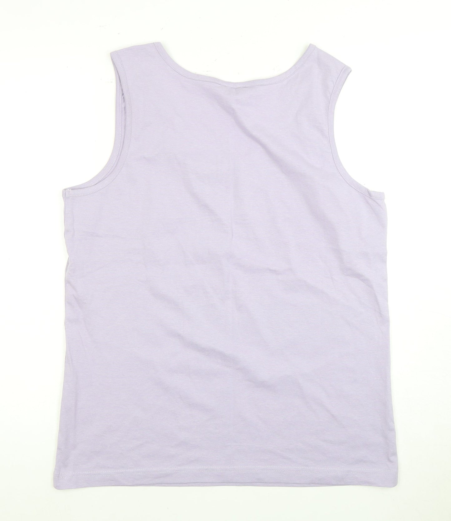 Womens UK Size M Gildan Purple Basic Tank