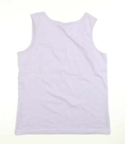 Womens UK Size M Gildan Purple Basic Tank