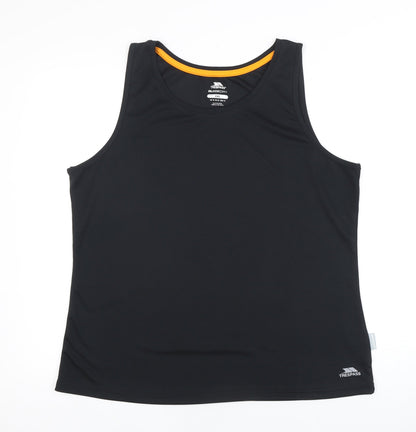 Trespass Unisex Black Gym Tank Top 2XL Quick Dry