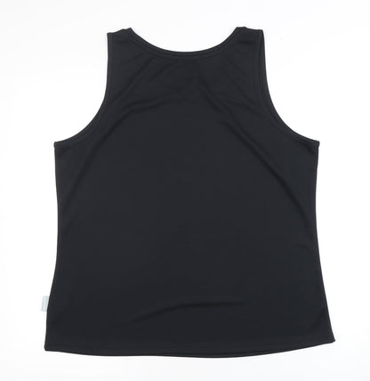 Trespass Unisex Black Gym Tank Top 2XL Quick Dry