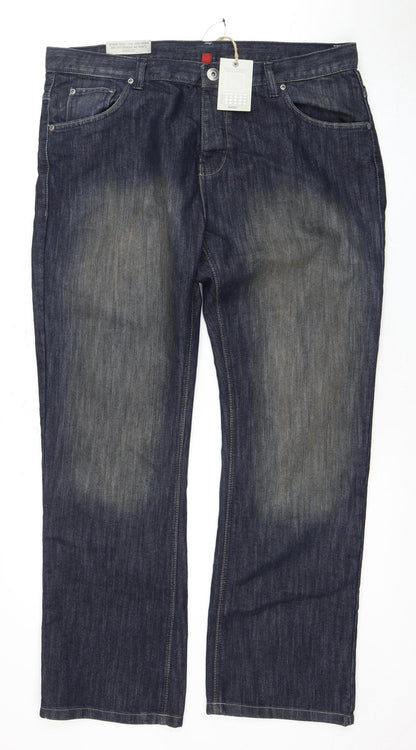 Denim Co Men's Blue Straight Jeans W38