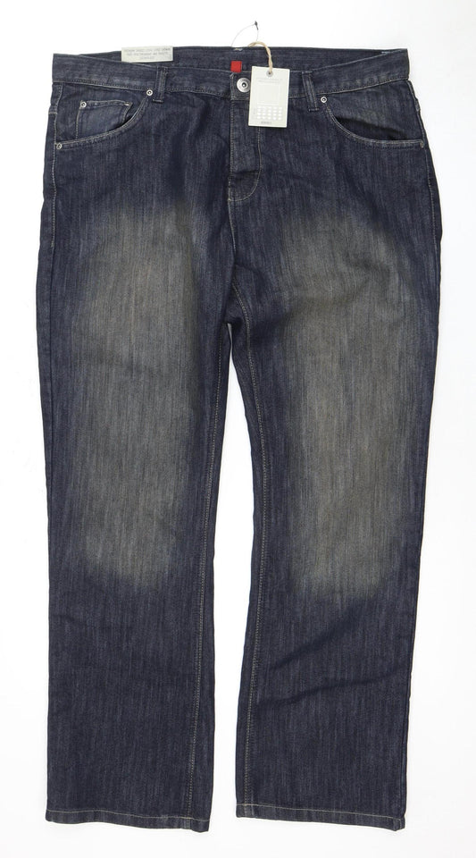 Denim Co Men's Blue Straight Jeans W38
