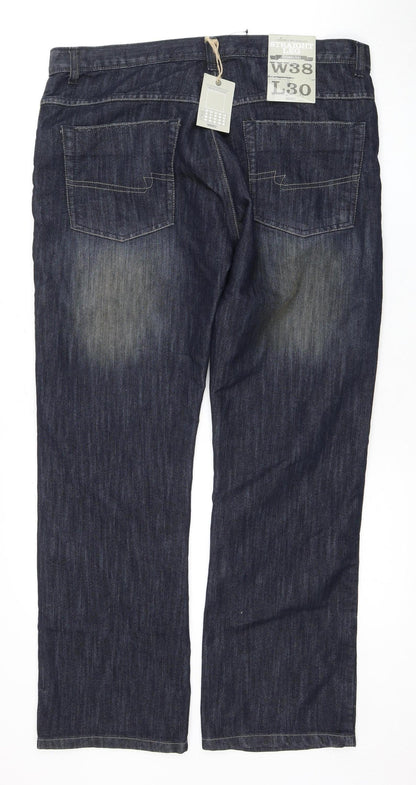 Denim Co Men's Blue Straight Jeans W38