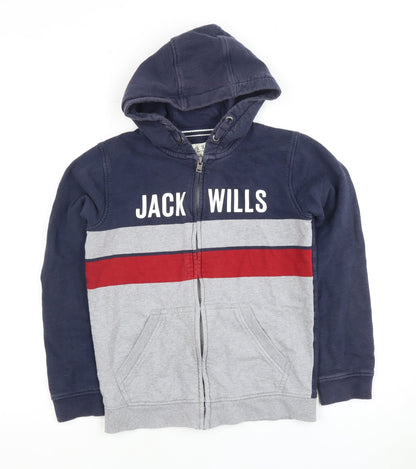Jack Wills Boys Blue Full Zip Hoodie 9-10 Years