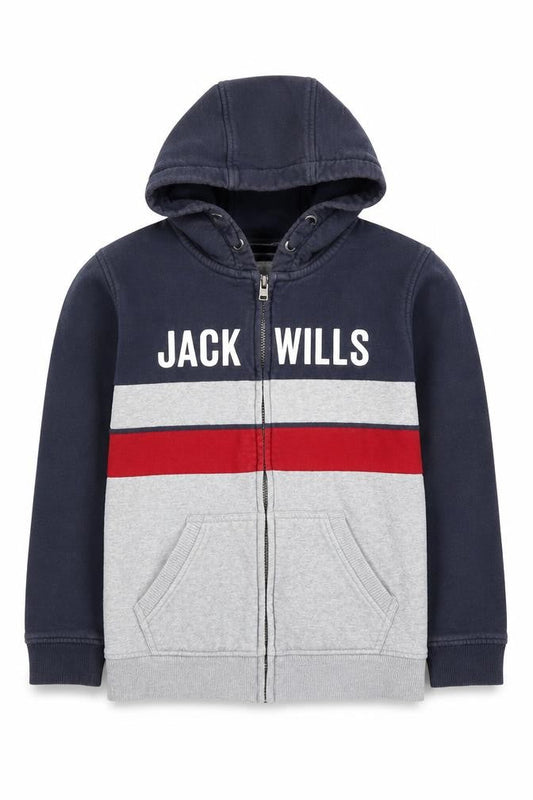 Jack Wills Boys Blue Full Zip Hoodie 9-10 Years