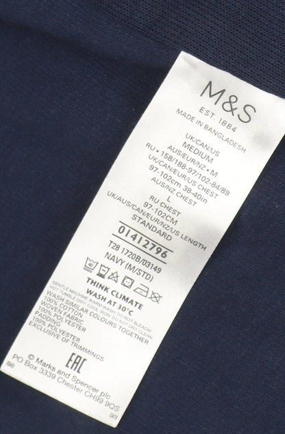 Mens UK Size M Marks and Spencer Navy Puffer Jacket