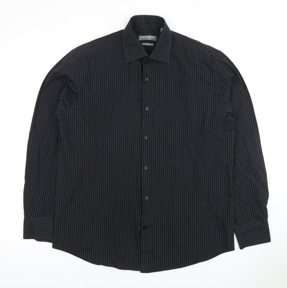 Mens UK Collar Size 15.5 Jack Reid Smart Black  Dress Shirt