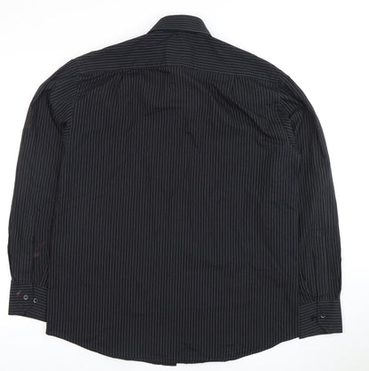 Mens UK Collar Size 15.5 Jack Reid Smart Black  Dress Shirt