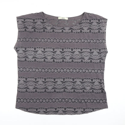 Womens UK Size S Oasis Grey Basic T-Shirt