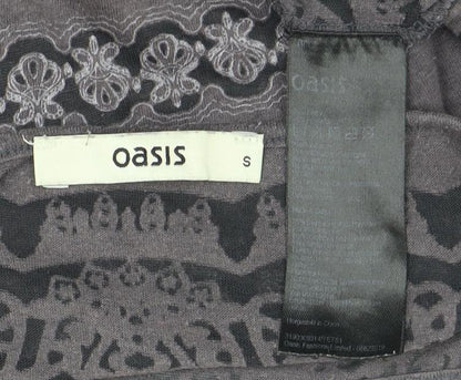 Womens UK Size S Oasis Grey Basic T-Shirt
