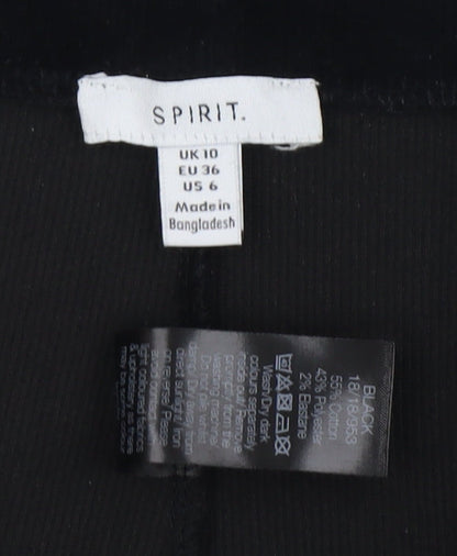 Spirit Women's Black Cotton Blend Leggings Size 10