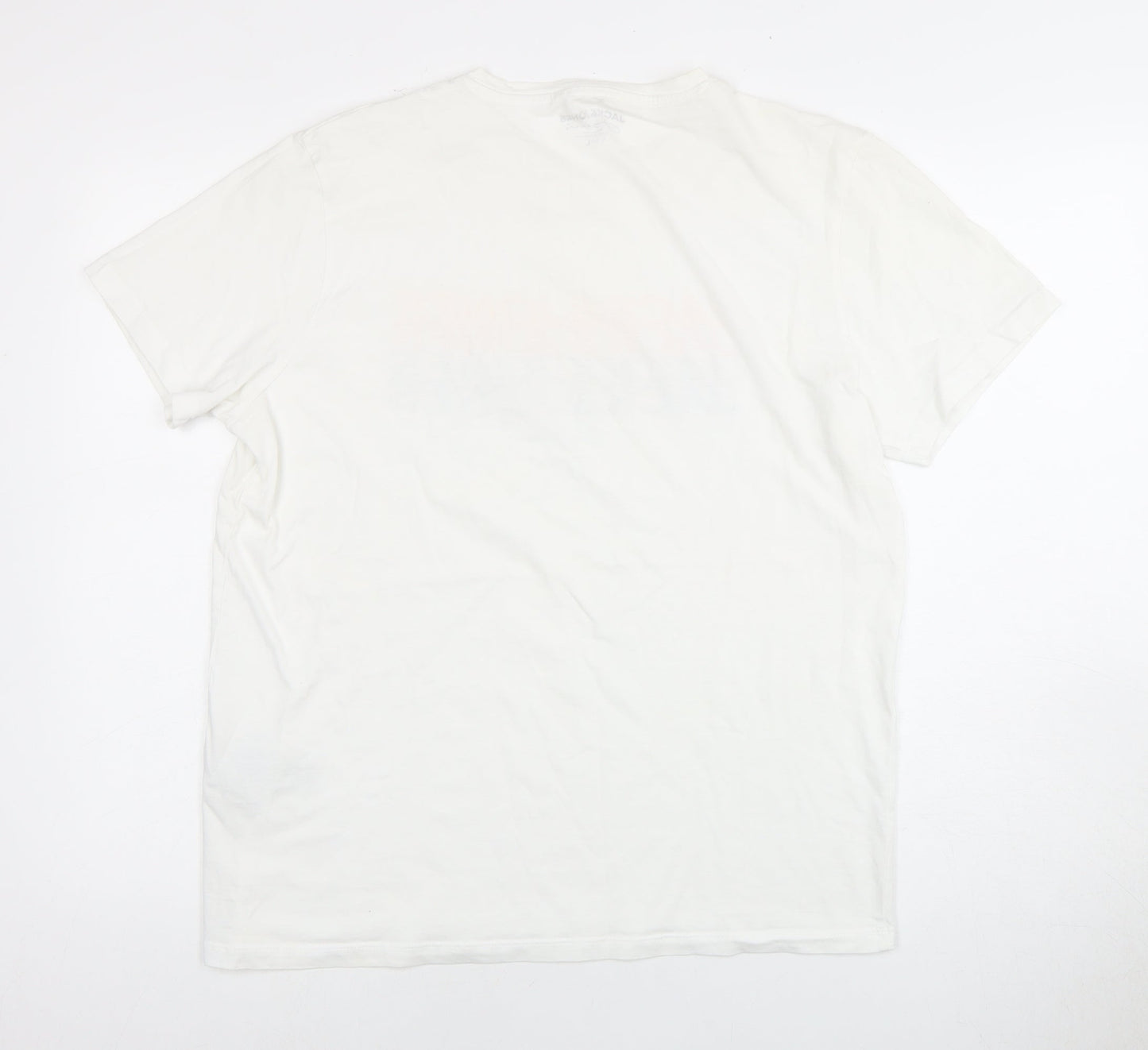 Jack & Jones Men's White L Graphic Print T-Shirt