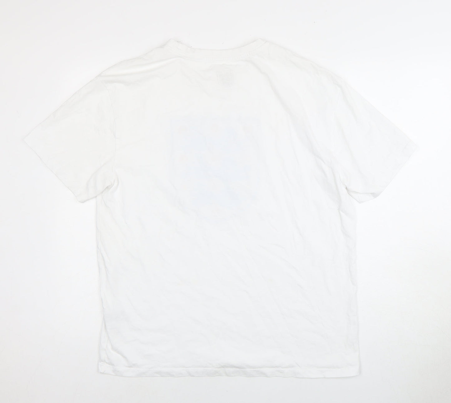 Mens UK Size L England White  T-Shirt