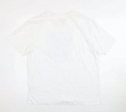 Mens UK Size L England White  T-Shirt