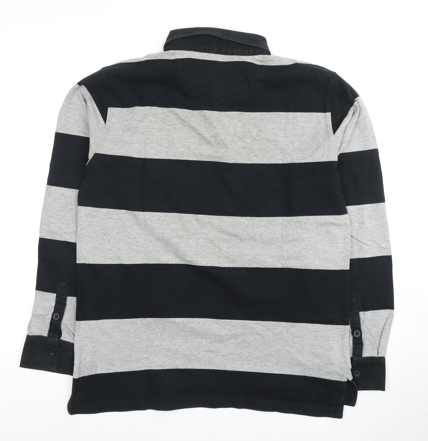 Wild Travel Men's Black Striped Polo - M