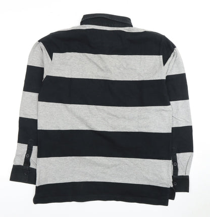 Wild Travel Men's Black Striped Polo - M