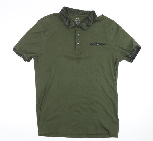 Marks and Spencer Men's Green M Polo Shirt