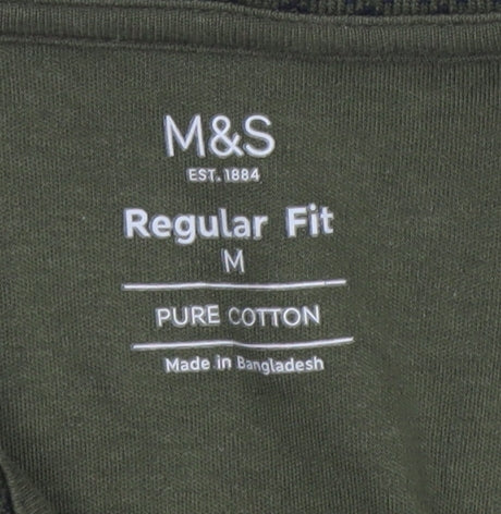 Marks and Spencer Men's Green M Polo Shirt