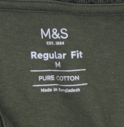 Marks and Spencer Men's Green M Polo Shirt