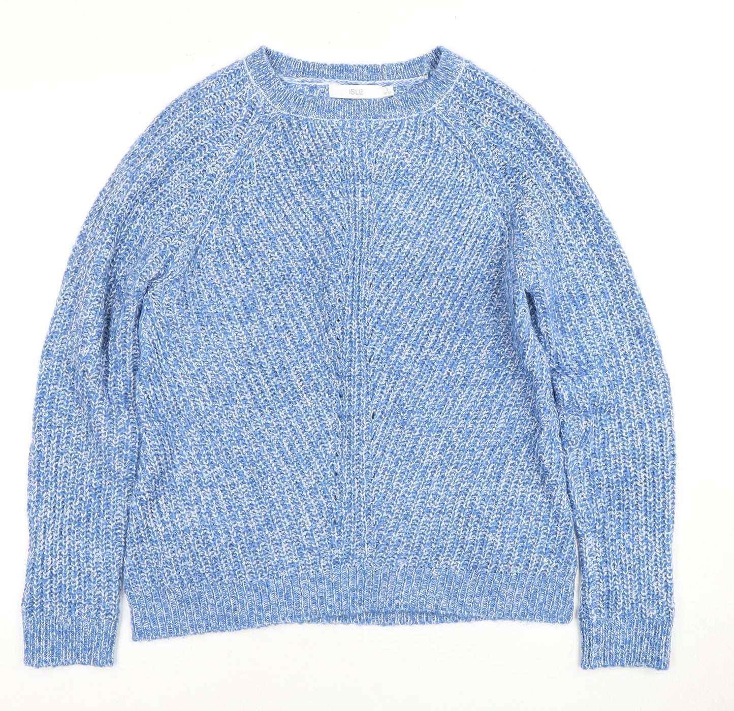 Womens UK Size Size:10 ISLE Blue Pullover Jumper