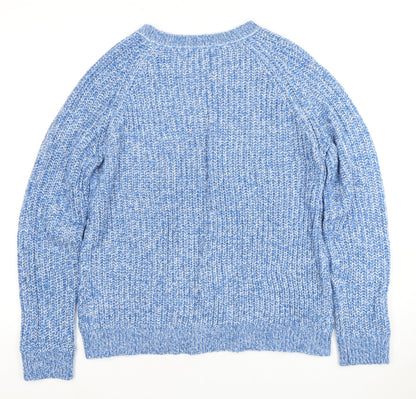 Womens UK Size Size:10 ISLE Blue Pullover Jumper