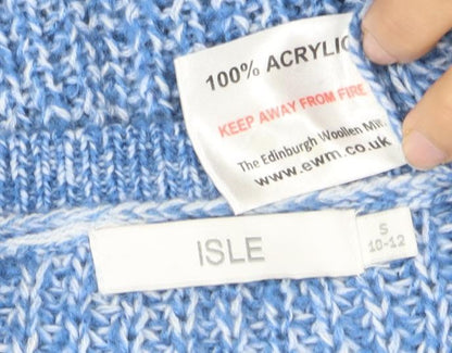 Womens UK Size Size:10 ISLE Blue Pullover Jumper