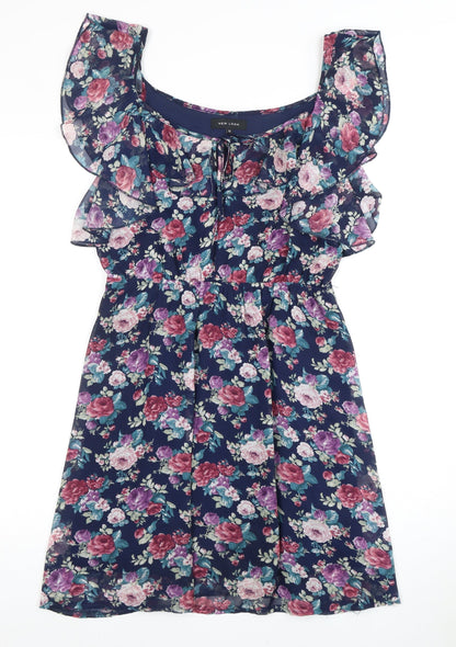 New Look Women's Floral A-Line Dress, Size 12
