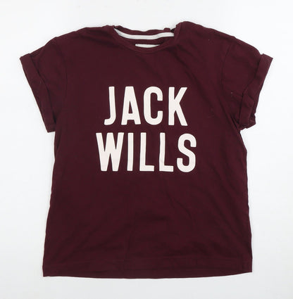 Jack Wills Women's Red T-Shirt Size 8