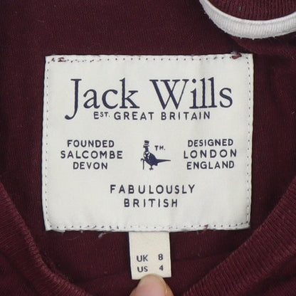 Jack Wills Women's Red T-Shirt Size 8