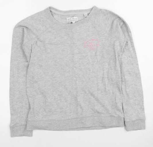 Womens UK Size XS Jack Wills Grey Pullover Sweatshirt