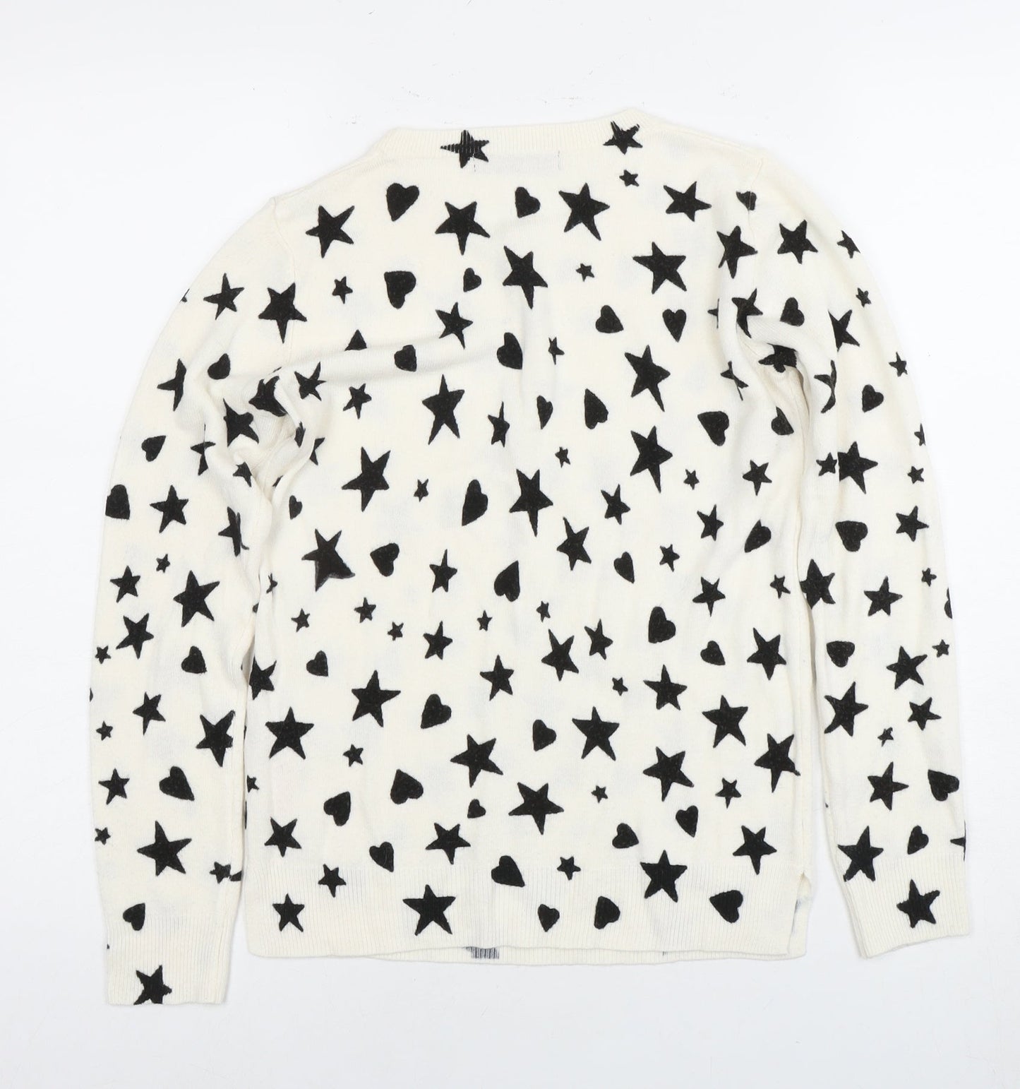 Womens UK Size 6 Marks and Spencer White Pullover Jumper