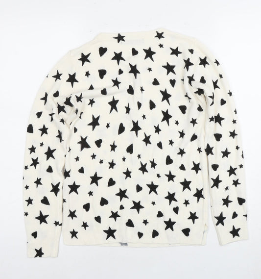 Womens UK Size 6 Marks and Spencer White Pullover Jumper