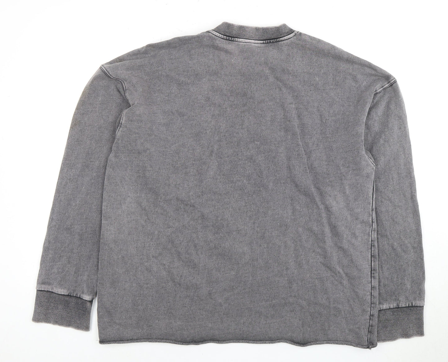 Zara Men's Grey Sweatshirt, Size S, Crew Neck