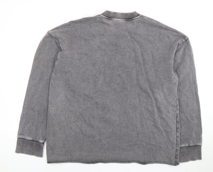 Zara Men's Grey Sweatshirt, Size S, Crew Neck