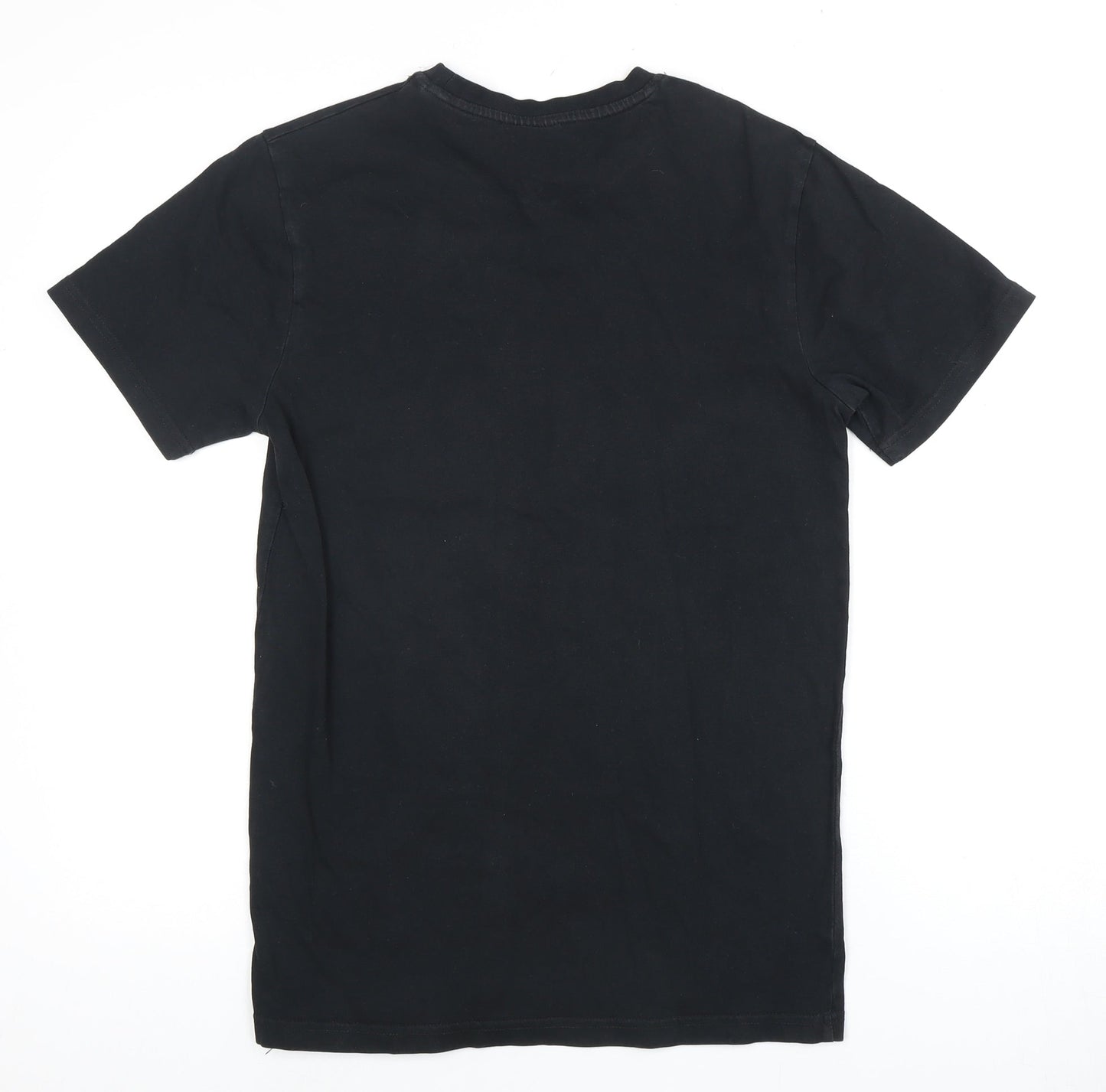 GYM365 Men's Black Cotton T-Shirt - Small
