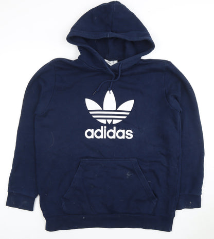 Adidas Men's Blue Pullover Hoodie L