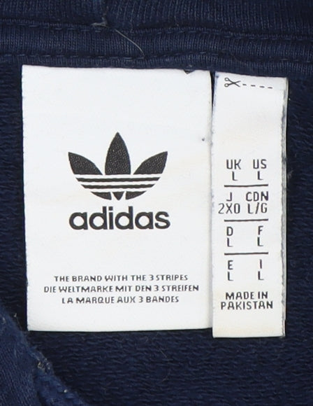 Adidas Men's Blue Pullover Hoodie L